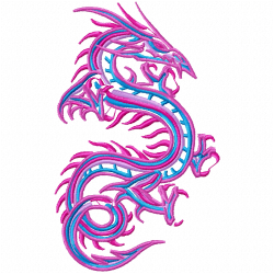 Dragoes Embroidery Design 8 Dragoes Embroidery Design 8